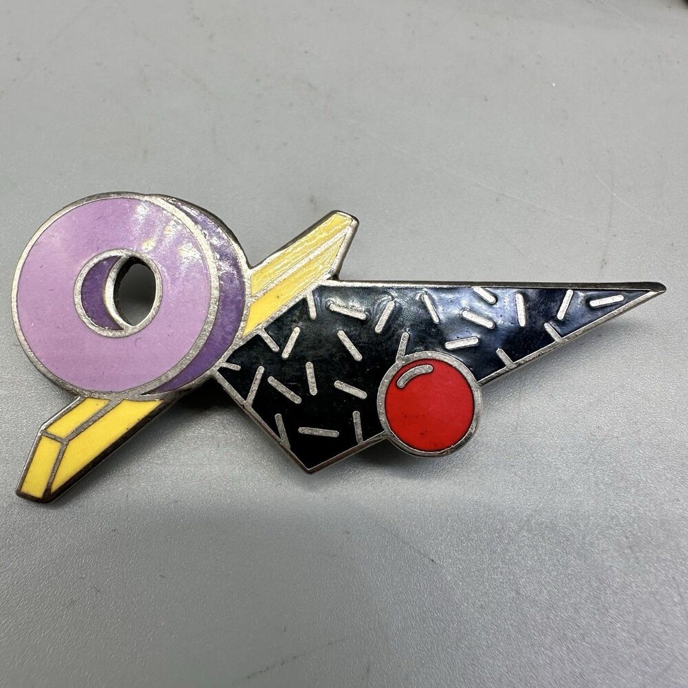 ACME Studio Enamel Proton Brooch Pin Circa 1980's Adrian Olabuenaga